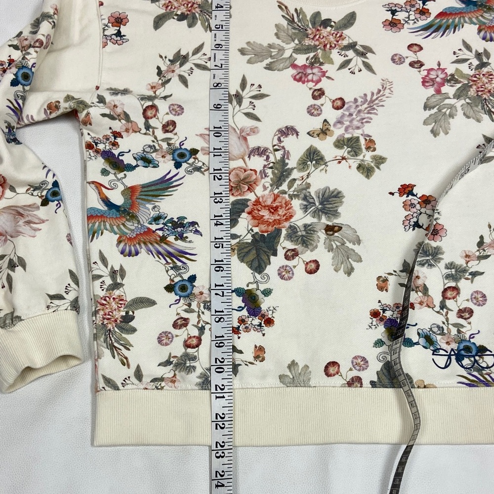 Johnny Was Floral Bird Cream Sweatshirt Size XS - Picture 10 of 15